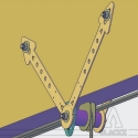 Acrobatic Wooden Beam Clamp with Pulley