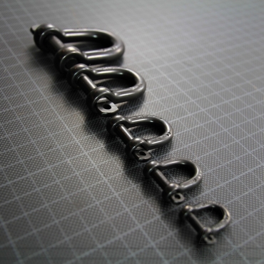 MANILLE DROITE autobloquante 4 mm NOIRE