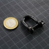 MANILLE DROITE autobloquante 6 mm NOIRE