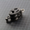 Very small double pulley with becket