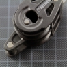 Very small double pulley with becket