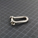 Long D shackle self locking 8 mm