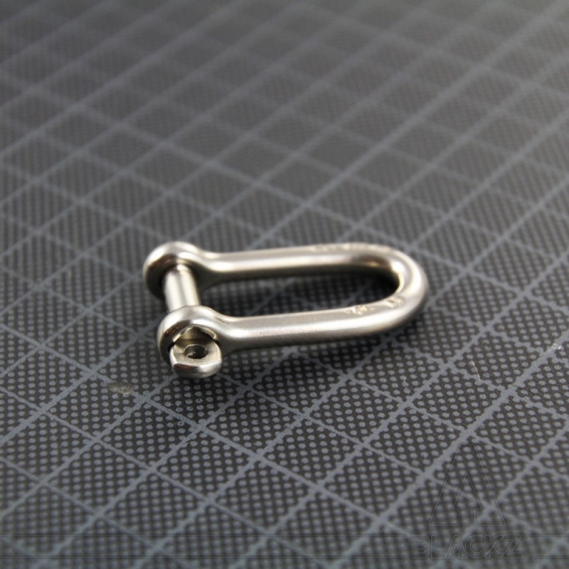 Long D shackle self locking 8 mm