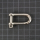 Long D shackle self locking 8 mm