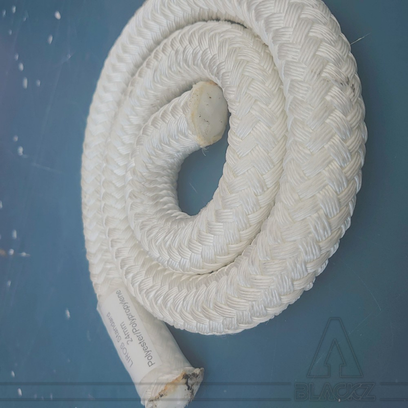 Double Tresse 24 mm BLANC
