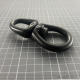 Black Double ring swivel size 80mm / ball bearing