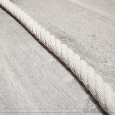 Cordage toronné coton 24 mm - Blanc écru
