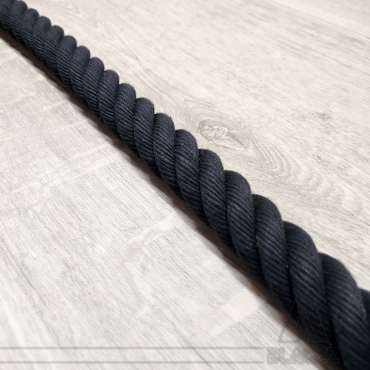 Cordage toronné coton 24 mm - Noir