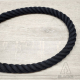 Cordage toronné touché coton - Noir