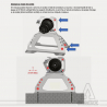 HARKEN - TELLUMOUNT bracket for LOCKHEAD Kit