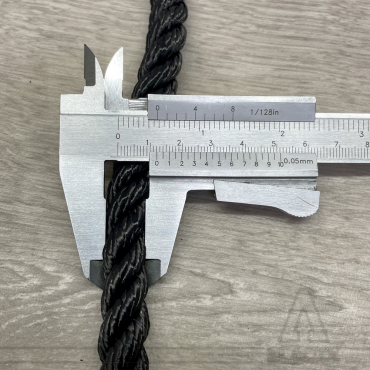 Black Rope 3 strands 12 mm
