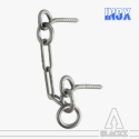 Double PITON avec chaîne en L - Inox