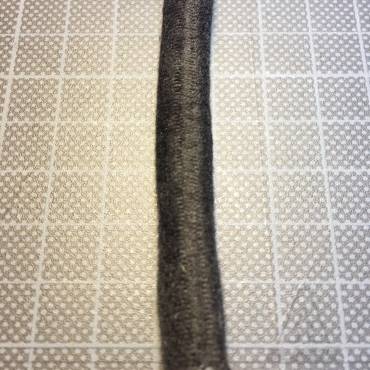 *** Elastique Acrobatique 10 mm Noir gaine coton, Longueur 10m ***
