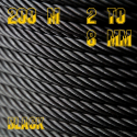 Bobines 200 m - Cable acier noir par oxydation
