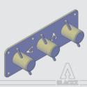 Horizontal 3 cleats anchor plates 3/3