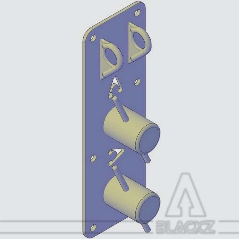 Vertical 2 Rings and 2 Cleats anchor plates 3/3