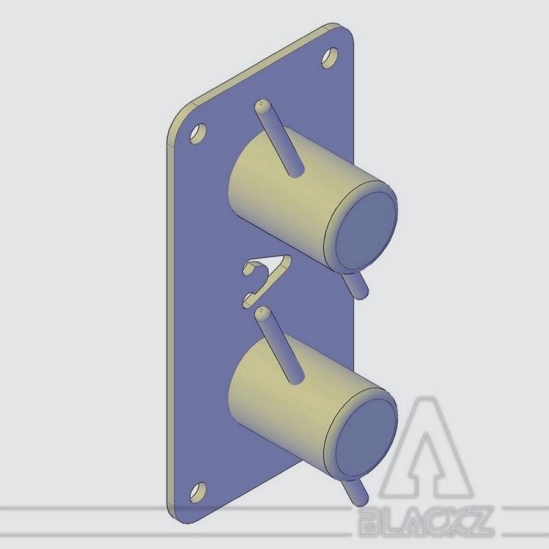 Vertical cleats anchor plates 2/3