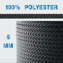 Black Polyester Braid 6mm