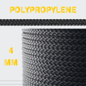 *** Black Polypropylene Braid 4 mm - Reel 100 m ***