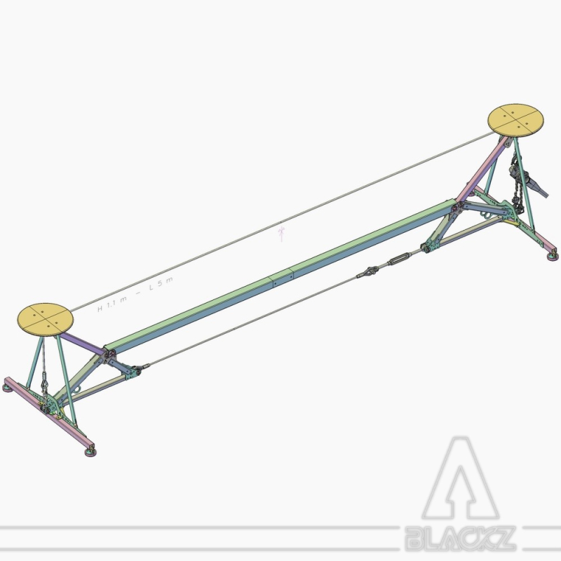 Free Standing tight wire - H 1,10m - L 5m
