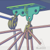 ANCHOR PLATE for pulley deviation