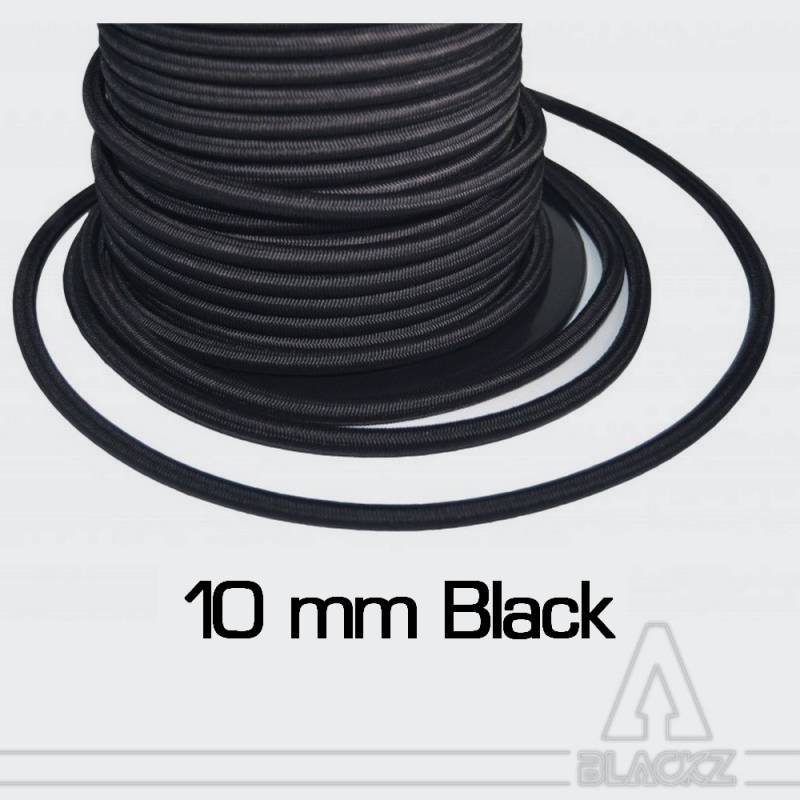 *** 10mm Black Elastic Shock Cord - Special length ***